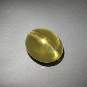 9,17 ctw natürlicher gold-grün Katzenaugen-Apatit, Oval Schliff, Transparent