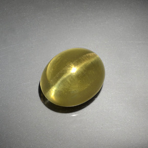9,17 ctw natürlicher gold-grün Katzenaugen-Apatit, Oval Schliff, Transparent