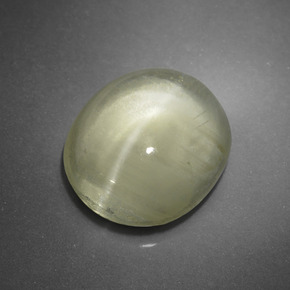 9,17 ctw natürlicher gold-grün Katzenaugen-Apatit, Oval Schliff, Lichtdurchlässig