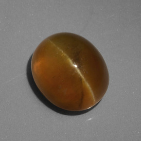 9,17 ctw natürlicher gold-grün Katzenaugen-Apatit, Oval Schliff, Lichtdurchlässig