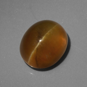 9,17 ctw natürlicher gold-grün Katzenaugen-Apatit, Oval Schliff, Lichtdurchlässig