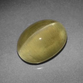 9,17 ctw natürlicher gold-grün Katzenaugen-Apatit, Oval Schliff, Lichtdurchlässig
