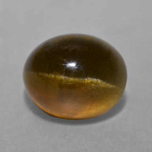 7,22 ctw natürlicher brauner Cat's Eye Apatite, Oval Schliff, Lichtdurchlässig