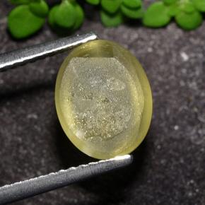 9,17 ctw natürlicher Helles Gold-Gelb Katzenaugen-Apatit, Oval Schliff, Lichtdurchlässig