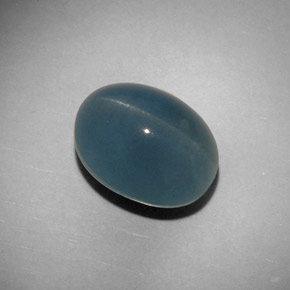 11,25 ctw natürlicher grüner Cat's Eye Aquamarine, Oval Schliff, Lichtdurchlässig