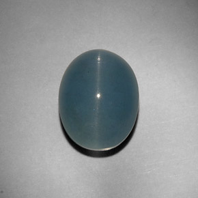 11,25 ctw natürlicher grüner Cat's Eye Aquamarine, Oval Schliff, Lichtdurchlässig