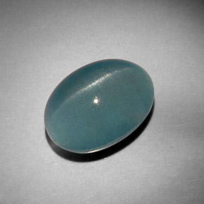 12,46 ctw natürlicher grüner Cat's Eye Aquamarine, Oval Schliff, Lichtdurchlässig