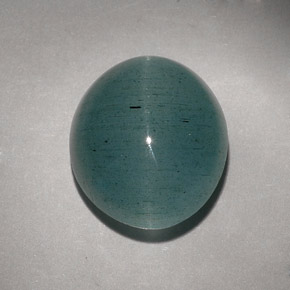 11,55 ctw natürlicher grüner Cat's Eye Aquamarine, Transparent, Transparent / Lichtdurchlässig