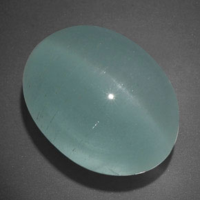 19,65 ctw natürlicher grüner Cat's Eye Aquamarine, Transparent, Transparent / Lichtdurchlässig