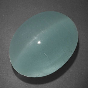 19,65 ctw natürlicher grüner Cat's Eye Aquamarine, Transparent, Transparent / Lichtdurchlässig