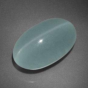 17,96 ctw natürlicher türkiser Cat's Eye Aquamarine, Transparent, Transparent / Lichtdurchlässig