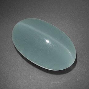 17,96 ctw natürlicher türkiser Cat's Eye Aquamarine, Transparent, Transparent / Lichtdurchlässig