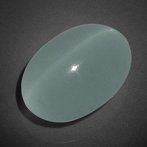 17,04 ctw natürlicher grüner Cat's Eye Aquamarine, Transparent, Transparent / Lichtdurchlässig