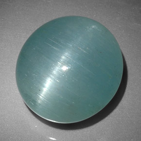 12,01 ctw natürlicher grüner Cat's Eye Aquamarine, Oval Schliff, Lichtdurchlässig