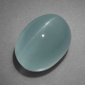 5,96 ctw natürlicher grüner Cat's Eye Aquamarine, Transparent, Transparent / Lichtdurchlässig