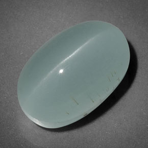 7,70 ctw natürlicher grüner Cat's Eye Aquamarine, Transparent, Transparent / Lichtdurchlässig