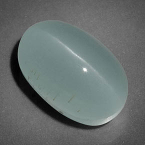7,70 ctw natürlicher grüner Cat's Eye Aquamarine, Transparent, Transparent / Lichtdurchlässig