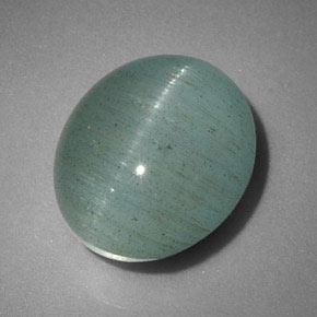 6,46 ctw natürlicher grüner Cat's Eye Aquamarine, Transparent, Transparent / Lichtdurchlässig
