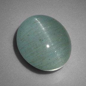 6,46 ctw natürlicher grüner Cat's Eye Aquamarine, Transparent, Transparent / Lichtdurchlässig