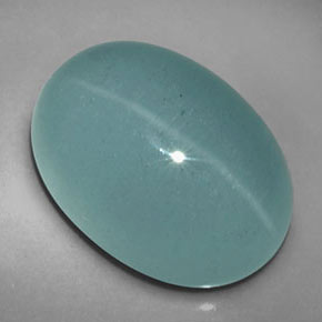 12,39 ctw natürlicher grüner Cat's Eye Aquamarine, Transparent, Transparent / Lichtdurchlässig