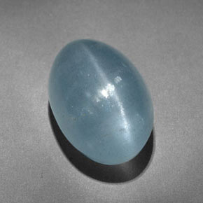 10,31 ctw natürlicher grüner Cat's Eye Aquamarine, Oval Schliff, Lichtdurchlässig