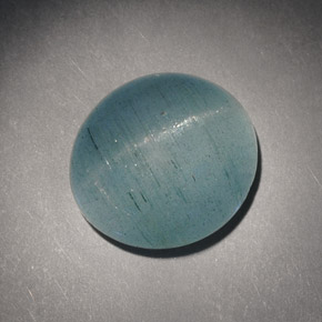 7,21 ctw natürlicher grüner Cat's Eye Aquamarine, Oval Schliff, Lichtdurchlässig