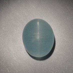 4,98 ctw natürlicher grüner Cat's Eye Aquamarine, Oval Schliff, Lichtdurchlässig