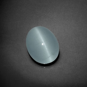 9,17 ctw natürlicher grün-blau Katzenauge Aquamarin, Oval, Transparent