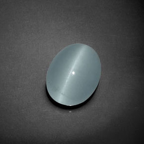 9,17 ctw natürlicher grün-blau Katzenauge Aquamarin, Oval, Transparent