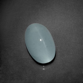 9,17 ctw natürlicher grün-blau Aquamarin-Katzenauge, Oval Schliff, Transparent