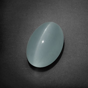9,17 ctw natürlicher grün-blau Katzenauge Aquamarin, Oval Schliff, Transparent