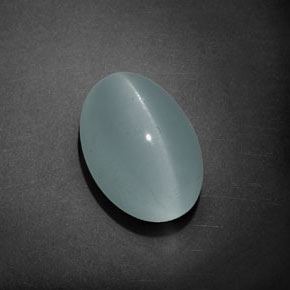 9,17 ctw natürlicher grün-blau Katzenauge Aquamarin, Oval Schliff, Transparent