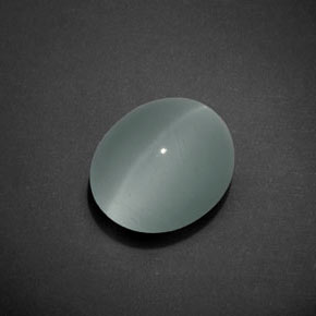 7,17 ctw natürlicher blauer Cat's Eye Aquamarine, Oval Schliff, Transparent