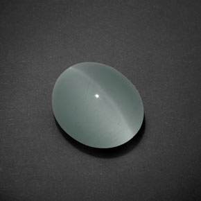 7,17 ctw natürlicher blauer Cat's Eye Aquamarine, Oval Schliff, Transparent