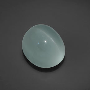 9,17 ctw natürlicher Blau-grün Katzenauge Aquamarin, Oval Schliff, Transparent