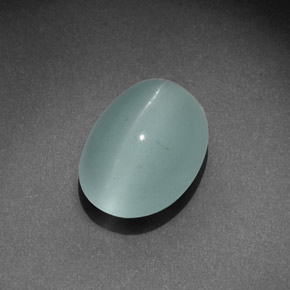9,17 ctw natürlicher grün-blau Katzenauge Aquamarin, Oval Schliff, Transparent