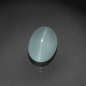 9,17 ctw natürlicher grün-blau Katzenauge Aquamarin, Oval Schliff, Transparent