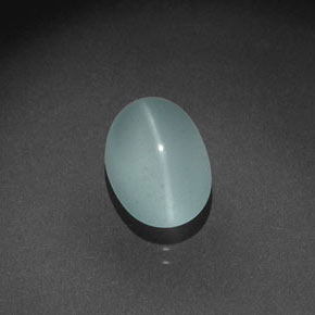 9,17 ctw natürlicher grün-blau Katzenauge Aquamarin, Oval Schliff, Transparent