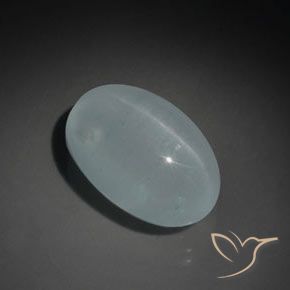 9,17 ctw natürlicher Hellgrün-Blau Katzenauge Aquamarin, Oval, Transparent