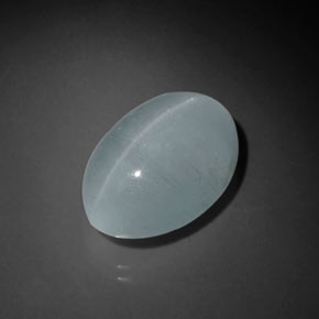 9,17 ctw natürlicher grün-blau Katzenauge Aquamarin, Oval Schliff, Transparent
