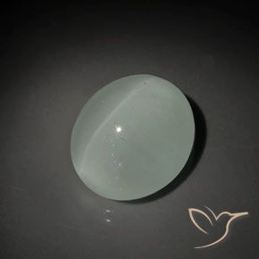 13.10ct Natürlicher Warmes Grün Katzenauge Aquamarin, Oval, Transparent
