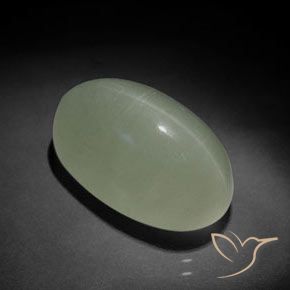 9,17 ctw natürlicher gelb-grün Katzenauge Aquamarin, Oval, Transparent