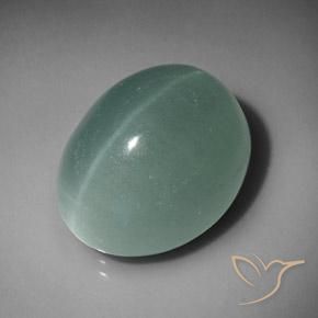 23.10ct Natürlicher Blasses Türkis Katzenauge Aquamarin, Oval, Lichtdurchlässig