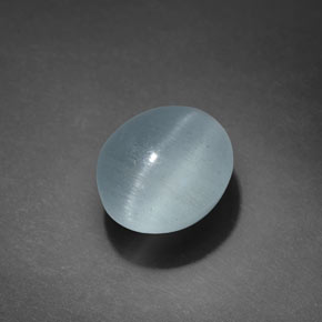 9,17 ctw natürlicher grün-blau Katzenauge Aquamarin, Oval Schliff, Transparent