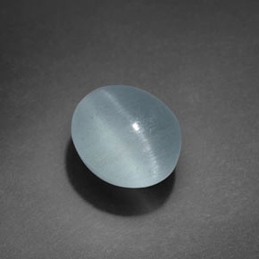 9,17 ctw natürlicher grün-blau Katzenauge Aquamarin, Oval Schliff, Transparent