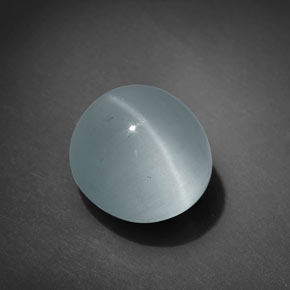 9,17 ctw natürlicher grün-blau Katzenauge Aquamarin, Oval, Transparent