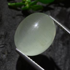 7,13 ctw natürlicher grüner Cat's Eye Aquamarine, Oval Schliff, Lichtdurchlässig
