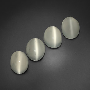  ct natürliche weißer Cat's Eye Moonstone-Edelsteine, Transparent, Transparent / Lichtdurchlässig