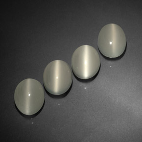  ct natürliche weißer Cat's Eye Moonstone-Edelsteine, Transparent, Transparent / Lichtdurchlässig
