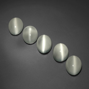  ct natürliche weißer Cat's Eye Moonstone-Edelsteine, Transparent, Transparent / Lichtdurchlässig
